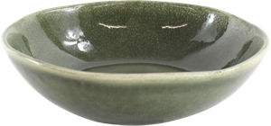 6 stk. Keramik Skåle i Grøn (Ø:18,3cm)