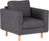 STAPLETON loungestol stof (MØRK GRÅ ONESIZE) (Furniture by Sinnerup)