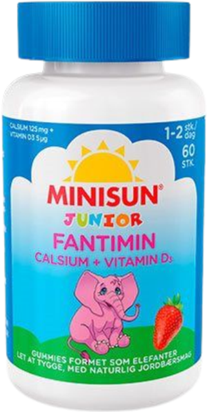 Fantimin Calcium & D3 vitamin Junior Holdbarhed 05.07.24 (Biosym)
