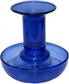 Glaslysestage - Blå (H:7cm)