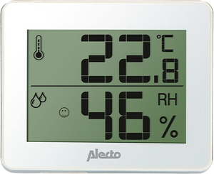 Alecto WS-55 Termometer & hygrometer hvid/sølv