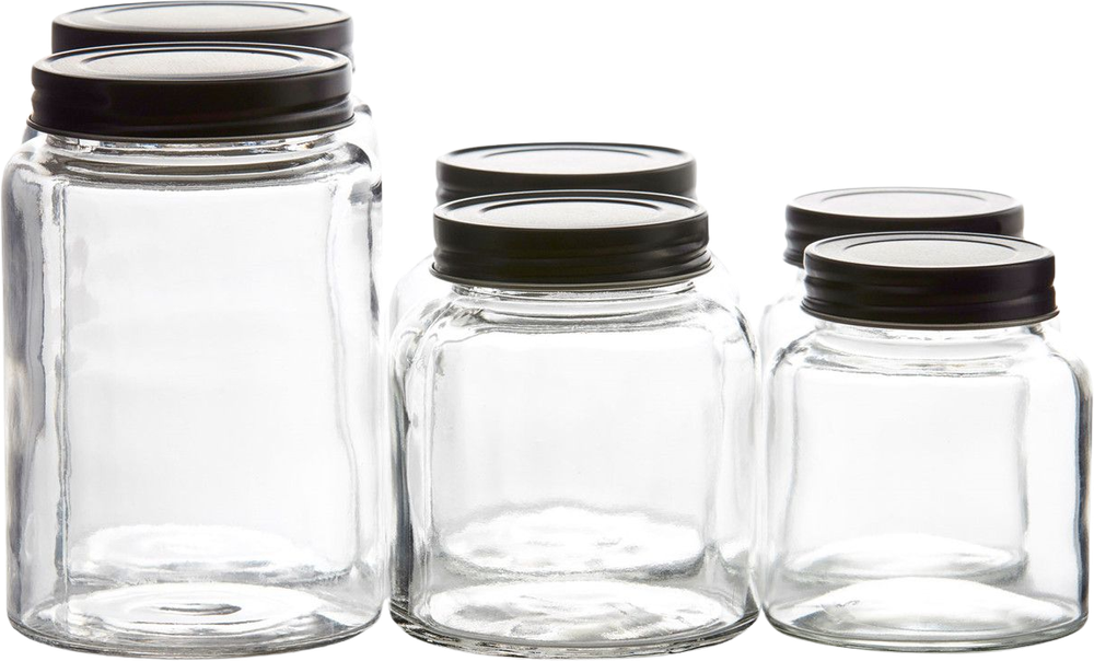 Tilbud på Opbevaringsglas med låg 6 stk. (CLEAR, ONESIZE) (SINNERUP) fra Sinnerup til 49,95 kr.
