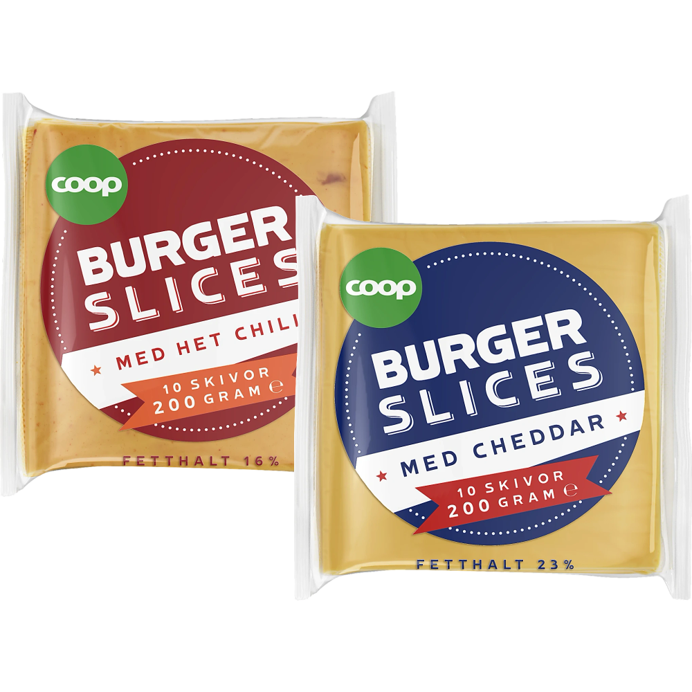 Erbjudanden på Burger Slices (Coop) från Coop X:-TRA för 19,90 kr
