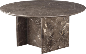 GALILEO sofabord i marmor Ø85 cm (BRUN ONESIZE) (Furniture by Sinnerup)
