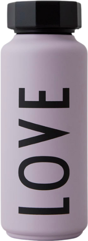 Termoflaske i Lavendel "Love" (Design Letters)