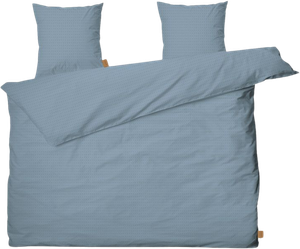 Juna Cube sengetøj støvet blå 200x220 cm