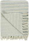 Plaid Creme/Lyseblåt Stribemønster (130x160cm) (Ib Laursen)