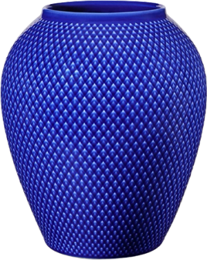 Rhombe Color vase mørk blå H16,5 cm (Lyngby Porcelæn)